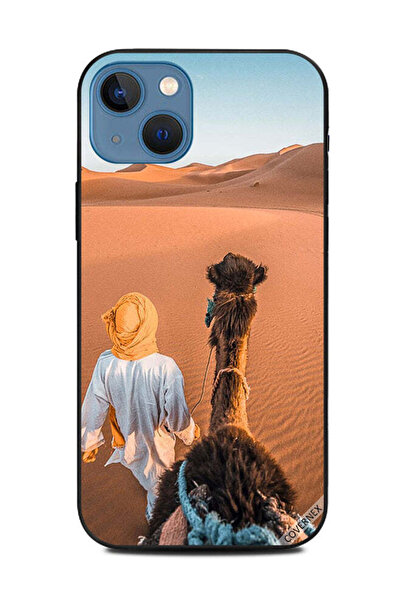 Covernex غطاء حماية لهاتف أبل آيفون 13 - رجل مع جمل في الصحراء