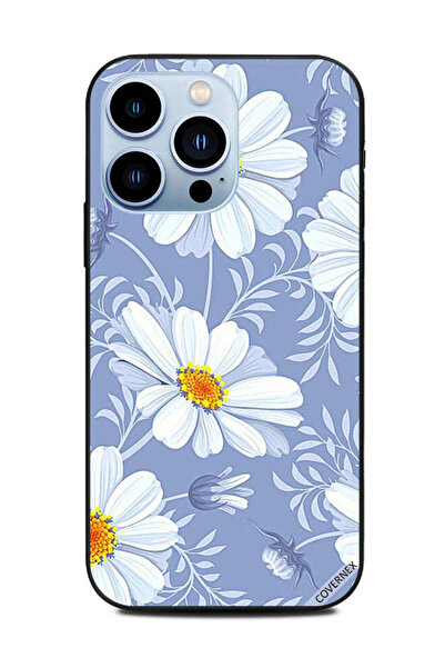 Covernex غطاء حماية لهاتف Apple iPhone 13 Pro زهور بيضاء متفتحة