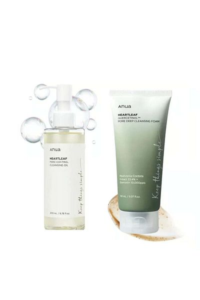 ANUA [ANUA] Heartleaf Foam & Cleansing Oil Set