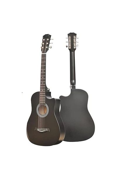 MegArya 41 Inch Black Acoustic Guitar with Bag