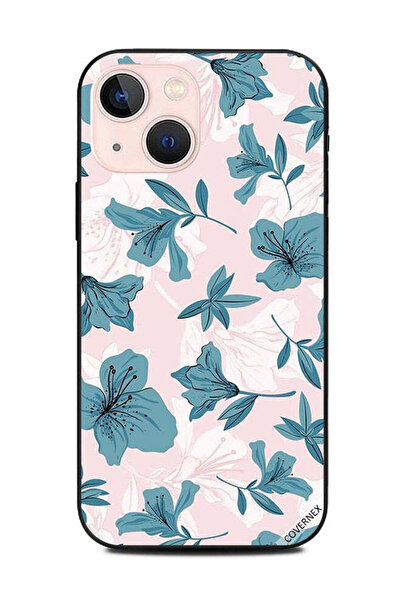 Covernex غطاء حماية لهاتف Apple iPhone 13 Mini بنقشة زهور خضراء داكنة