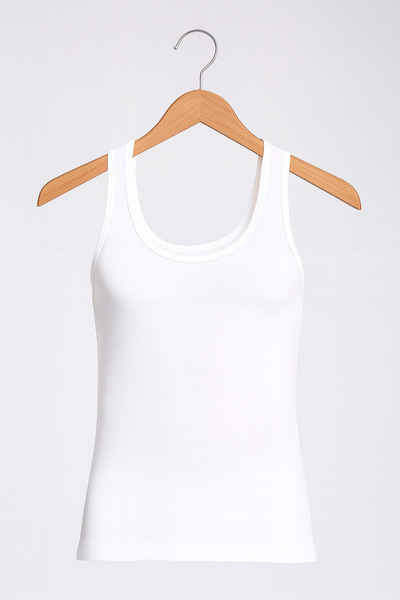 QKK Men's Lycra Bamboo White 3-Piece Undershirt Qi̇2K7L1K9K.3L