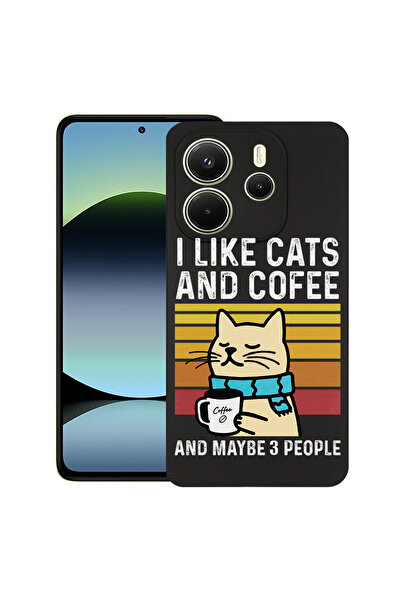 bestcase ® Husă Slim Silicon pentru Xiaomi Redmi Note 14 5G, Cats And Cofee, ...