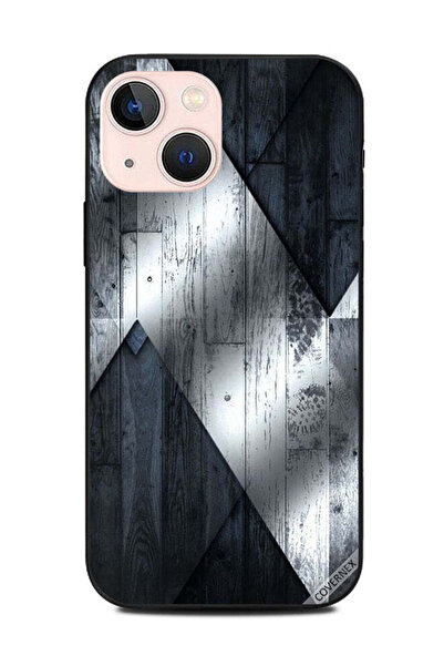 Covernex غطاء حماية لجهاز Apple iPhone 13 Mini خشبي باللونين الأسود والأبيض