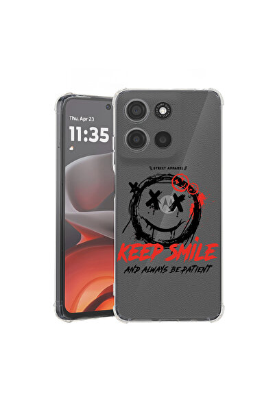 bestcase Carcasă antișoc pentru Motorola Edge 60 Pro cu design Keep Smile, 20...