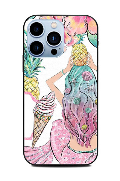 Covernex غطاء حماية لهاتف Apple iPhone 13 Pro فتاة وحيد القرن تحمل أناناسًا ع...