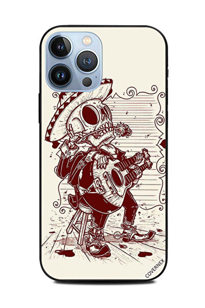Covernex غطاء حماية لهاتف Apple iPhone 13 Pro Max Head Man يعزف على الجيتار