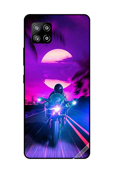 Covernex غطاء حماية لهاتف سامسونج جالاكسي A42 راكب الدراجة النارية يترك القمر...