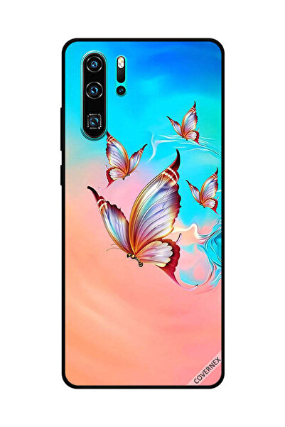 Covernex غطاء حماية لهاتف هواوي بي 30 برو - فراشات تحلق فوق لون الطلاء