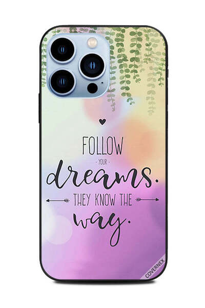 Covernex غطاء حماية لهاتف Apple iPhone 13 Pro اتبع أحلامك فهي تعرف الطريق