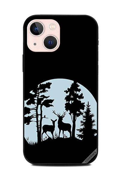 Covernex غطاء حماية لهاتف Apple iPhone 13 Mini - غزلان في ليلة الغابة