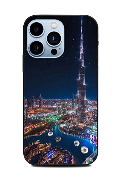 Covernex غطاء حماية لهاتف Apple iPhone 13 Pro منظر ليلي لوسط المدينة