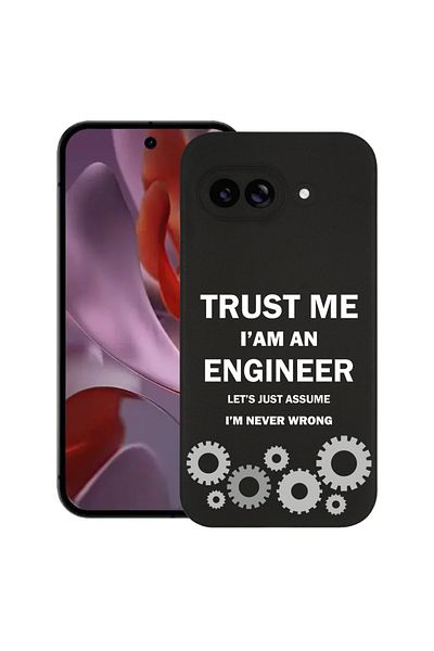 bestcase ® Husa Slim Silicon pentru Google Pixel 9a, Trust me I'm an engineer, 1926335 B 1841