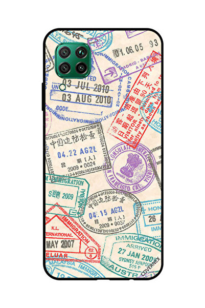 Covernex Protective Case Cover For Huawei Nova 7i / P40 Lite Travel Stamps
