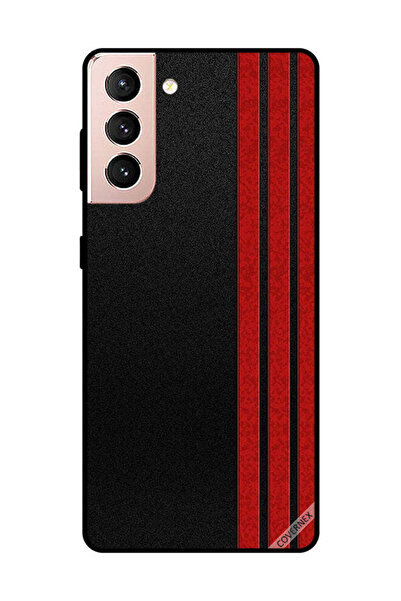 Covernex غطاء حماية لهاتف سامسونج جالاكسي S21 بلس بثلاثة خطوط عمودية حمراء