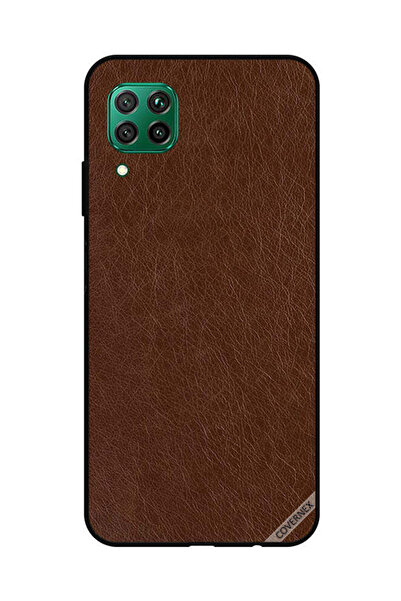 Covernex غطاء حماية لهاتف هواوي نوفا 7i / P40 لايت بنمط جلدي بني داكن