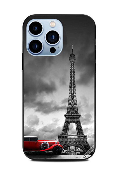 Covernex غطاء حماية لهاتف Apple iPhone 13 Pro Dcp برج إيفل وسيارة حمراء