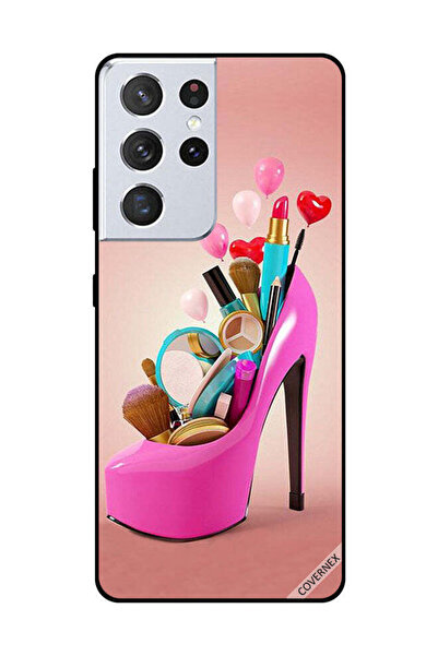 Covernex Protective Case Cover For Samsung Galaxy S21 Ultra Pink Shoe With Ma...