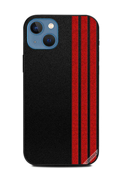 Covernex غطاء حماية لهاتف Apple iPhone 13 بثلاثة خطوط عمودية حمراء