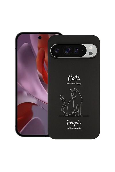 bestcase ® Slim Silicon Case For Google Pixel 10 Pro XL, Cats Make Me Happy, 2036426 B 1881