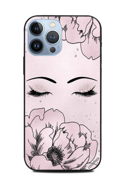 Covernex غطاء حماية لهاتف Apple iPhone 13 Pro Max رموش وزهرة