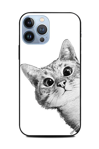 Covernex غطاء حماية لهاتف Apple iPhone 13 Pro Max - قطة غاضبة باللونين الأبيض...