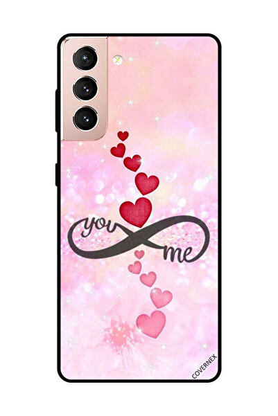 Covernex غطاء حماية لهاتف سامسونج جالاكسي S21 بلس - قلوب حمراء ووردية - يو إن...