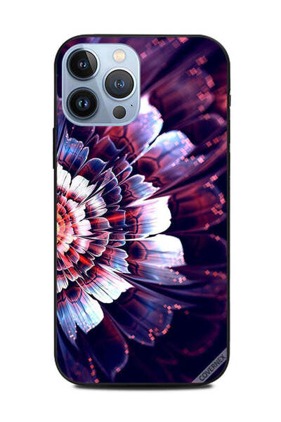 Covernex غطاء حماية لهاتف Apple iPhone 13 Pro Max مع زهرة كبيرة منعكسة على ال...