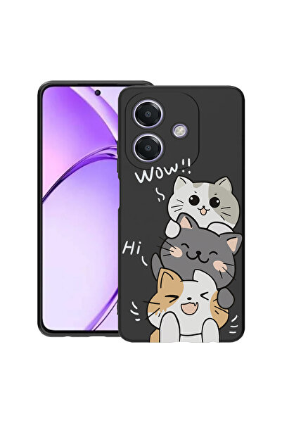 bestcase ® Husa Slim Silicon pentru OPPO A60 5G / A40M / A40, Cat Wow, 199450...
