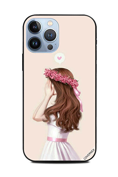 Covernex غطاء حماية لهاتف Apple iPhone 13 Pro Max فتاة جميلة تخفي وجهها