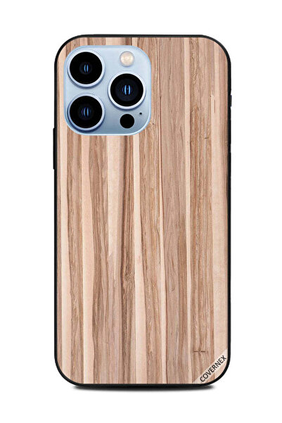 Covernex غطاء حماية لهاتف Apple iPhone 13 Pro بنمط خشبي بني فاتح