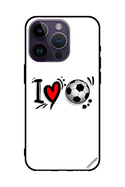 Covernex غطاء حماية لهاتف Apple iPhone 14 Pro أنا أحب كرة القدم