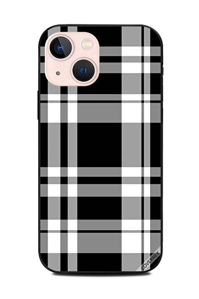 Covernex غطاء حماية لهاتف Apple iPhone 13 Mini بنمط شرائط باللونين الأبيض وال...