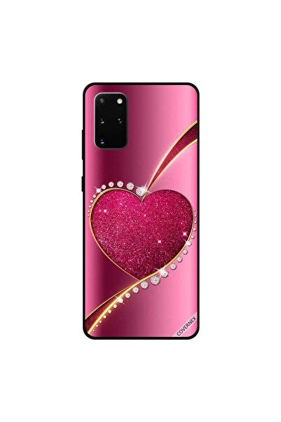 Covernex غطاء حماية سامسونج جالكسي S20 بلس بتصميم قلب وردي لامع