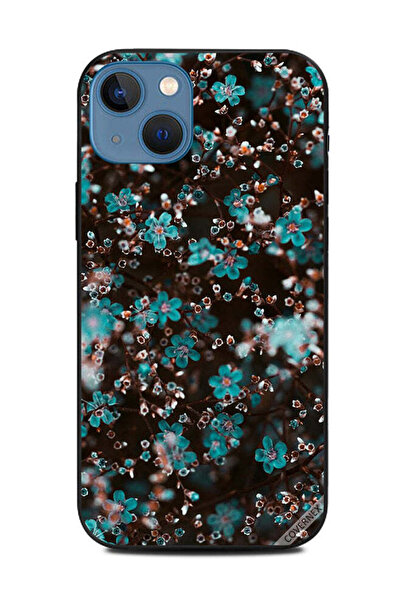 Covernex غطاء حماية لهاتف Apple iPhone 13 زهور زرقاء صغيرة على الأشجار