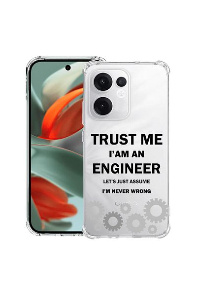 bestcase ® Anti Shock Case for Oppo Reno13 F / FS, Trust me I'm an engineer, 1988247 AS 1841