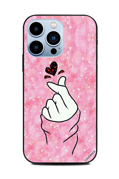 Covernex غطاء حماية لهاتف Apple iPhone 13 Pro Snap Love Pink Glitter
