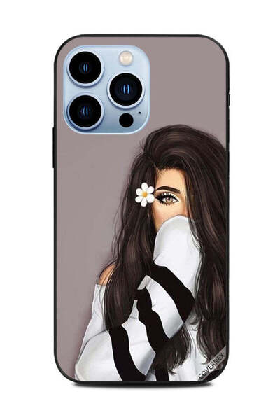 Covernex غطاء حماية لهاتف Apple iPhone 13 Pro وردة بيضاء في أذنها