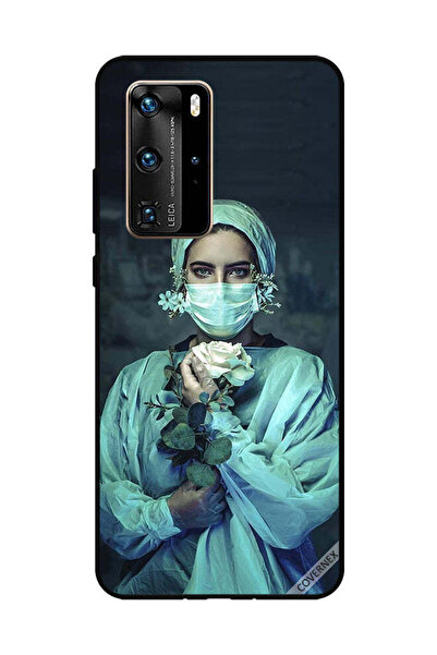 Covernex غطاء حماية لهاتف هواوي P40 برو ممرضة تحمل زهرة