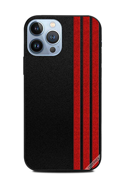 Covernex غطاء حماية لهاتف Apple iPhone 13 Pro Max بثلاثة خطوط عمودية حمراء