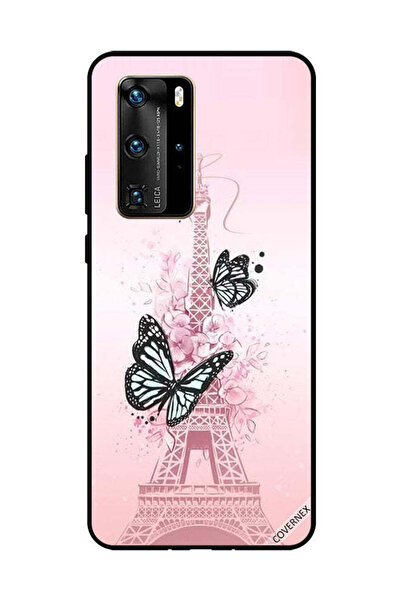 Covernex غطاء حماية لهاتف هواوي بي 40 برو - فراشات سوداء على برج إيفيل