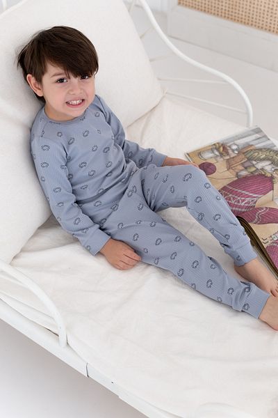 Lilabio Set pijamale pentru băiat cu model 100% bumbac