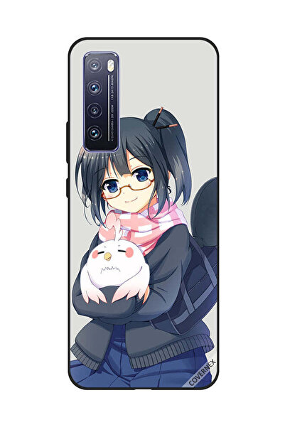 Covernex غطاء حماية لهاتف هواوي نوفا 7 - فتاة تحمل حيوانًا أليفًا