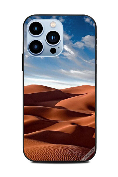 Covernex غطاء حماية لهاتف أبل آيفون 13 برو - صحراء وغيوم في سماء زرقاء