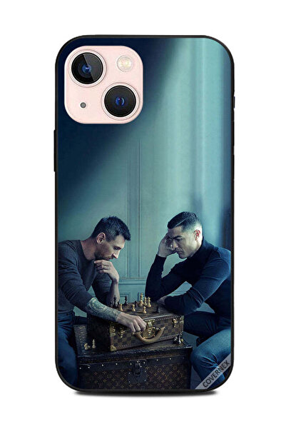 Covernex غطاء حماية لهاتف أبل آيفون 13 ميني ميسي ضد رونالدو يلعبان الشطرنج