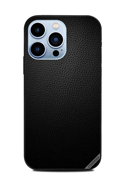 Covernex غطاء حماية لهاتف Apple iPhone 13 Pro بنمط جلدي أسود داكن