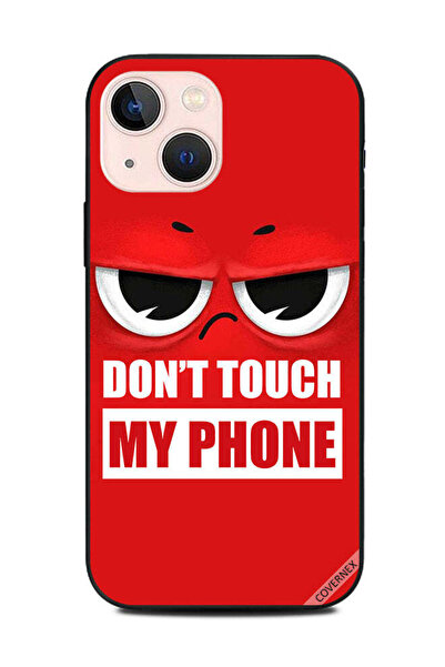 Covernex غطاء حماية لهاتف أبل آيفون 13 ميني - لا تلمس هاتفي - أحمر