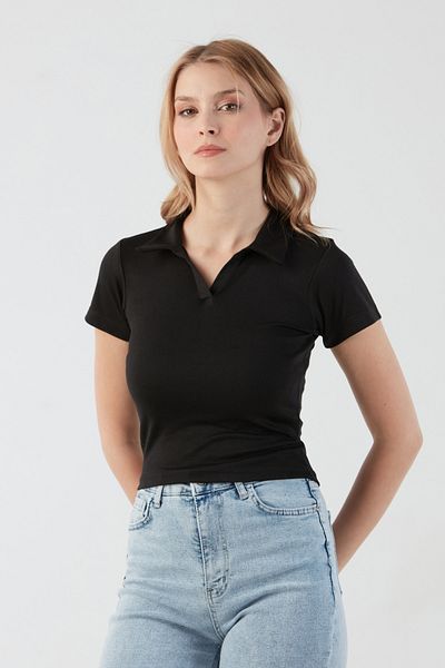 Fulla Moda Tricou de bază cu gât polo