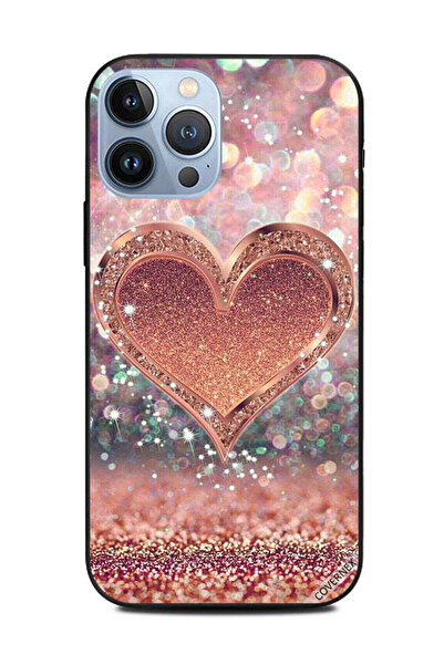 Covernex غطاء حماية لهاتف Apple iPhone 13 Pro Max - قلب ذهبي لامع