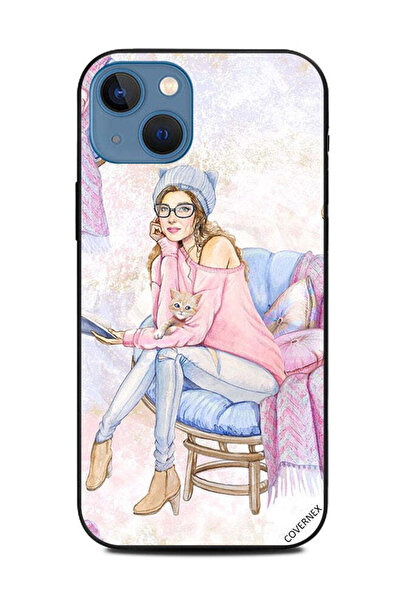Covernex غطاء حماية لهاتف Apple iPhone 13 بمظهر رائع مع قطتها الصغيرة